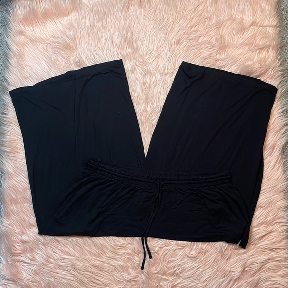 Athleta Black High Rise Cropped Wide Leg Pants‎ Size 1X - Picture 1 of 8